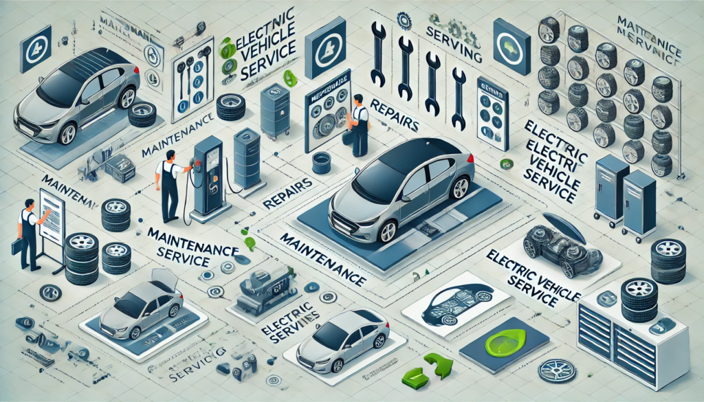 An image illustrating different types of automotive services